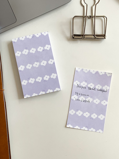 Notepad | Purple Floral