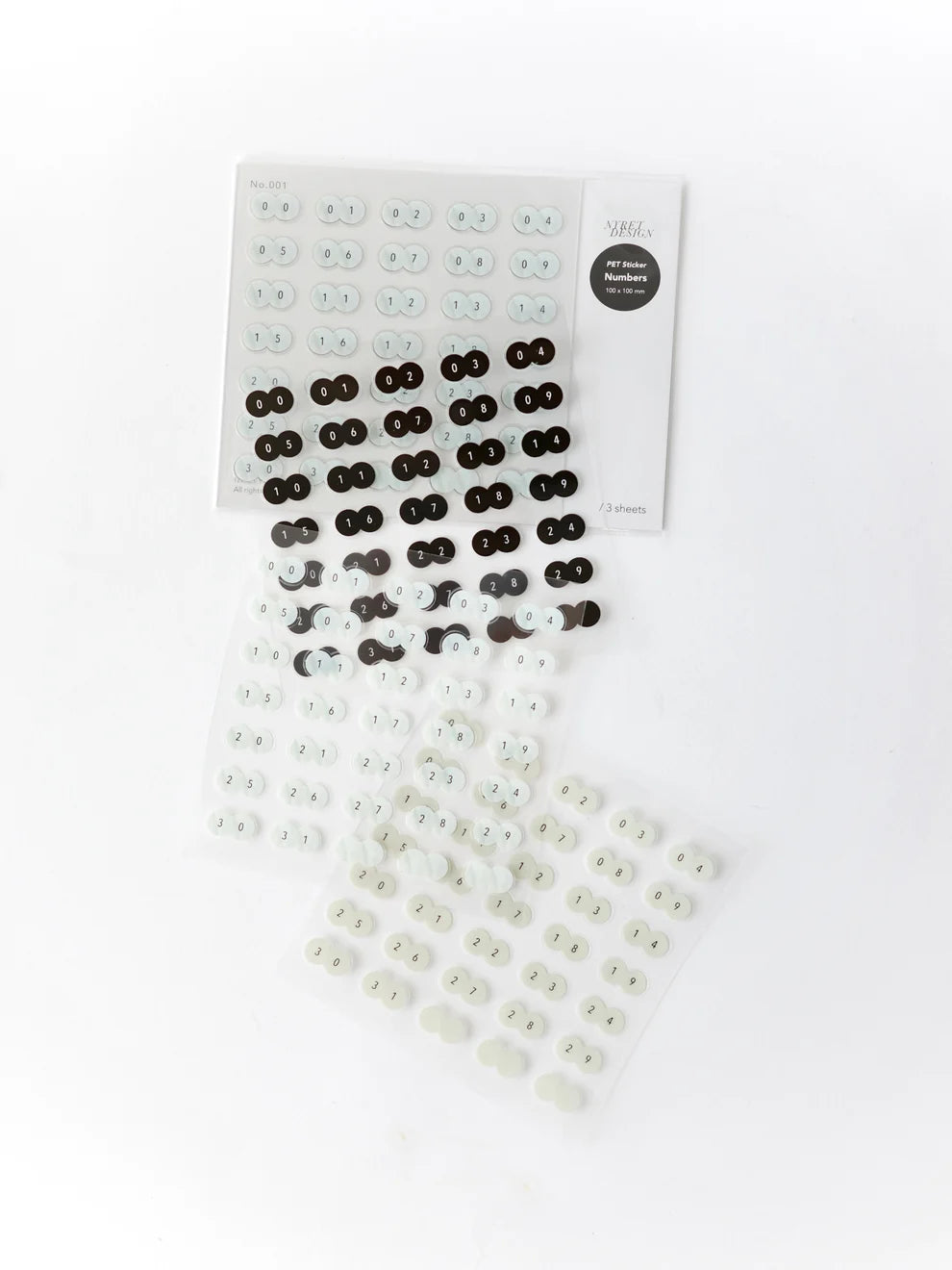 Nyret PET Sticker | Numbers