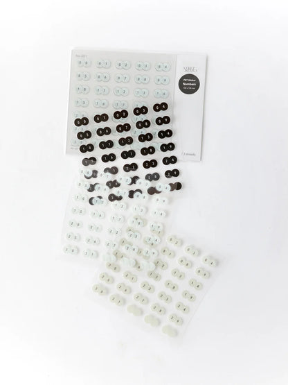 Nyret PET Sticker | Numbers