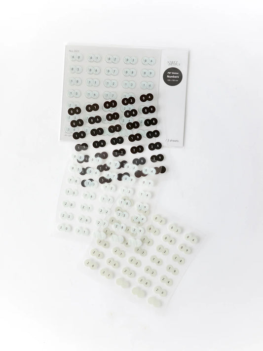 Nyret PET Sticker | Numbers