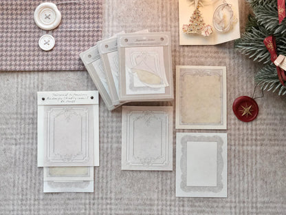 Jieyanow Atelier Memo pad | Tailored to Precision: Rectangle Chantilly Lace I/II