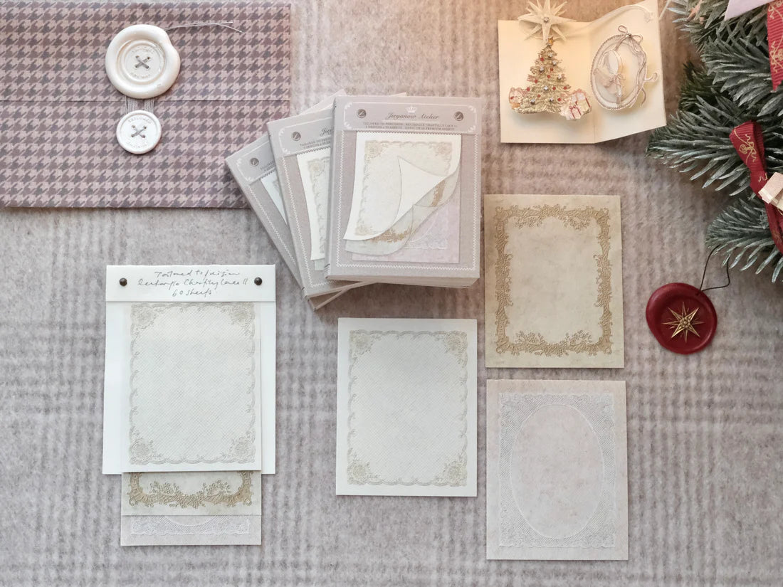 (PRE ORDER) Memo pad | Tailored to Precision: Rectangle Chantilly Lace I/II