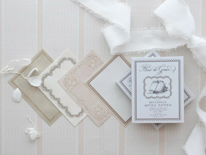 (PRE ORDER) Memo pad | Fleur de Grace: Rectangle Quill Notes