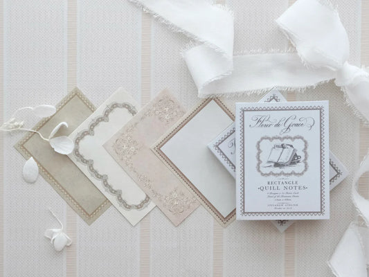 (PRE ORDER) Memo pad | Fleur de Grace: Rectangle Quill Notes