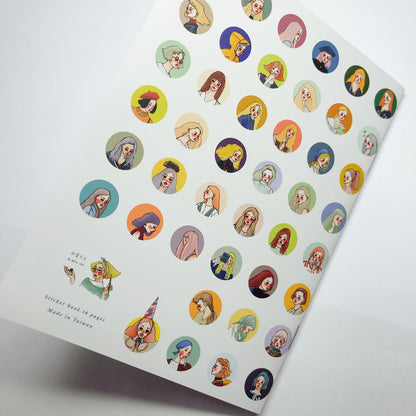 Sticker Collect Book | Girl circle stand