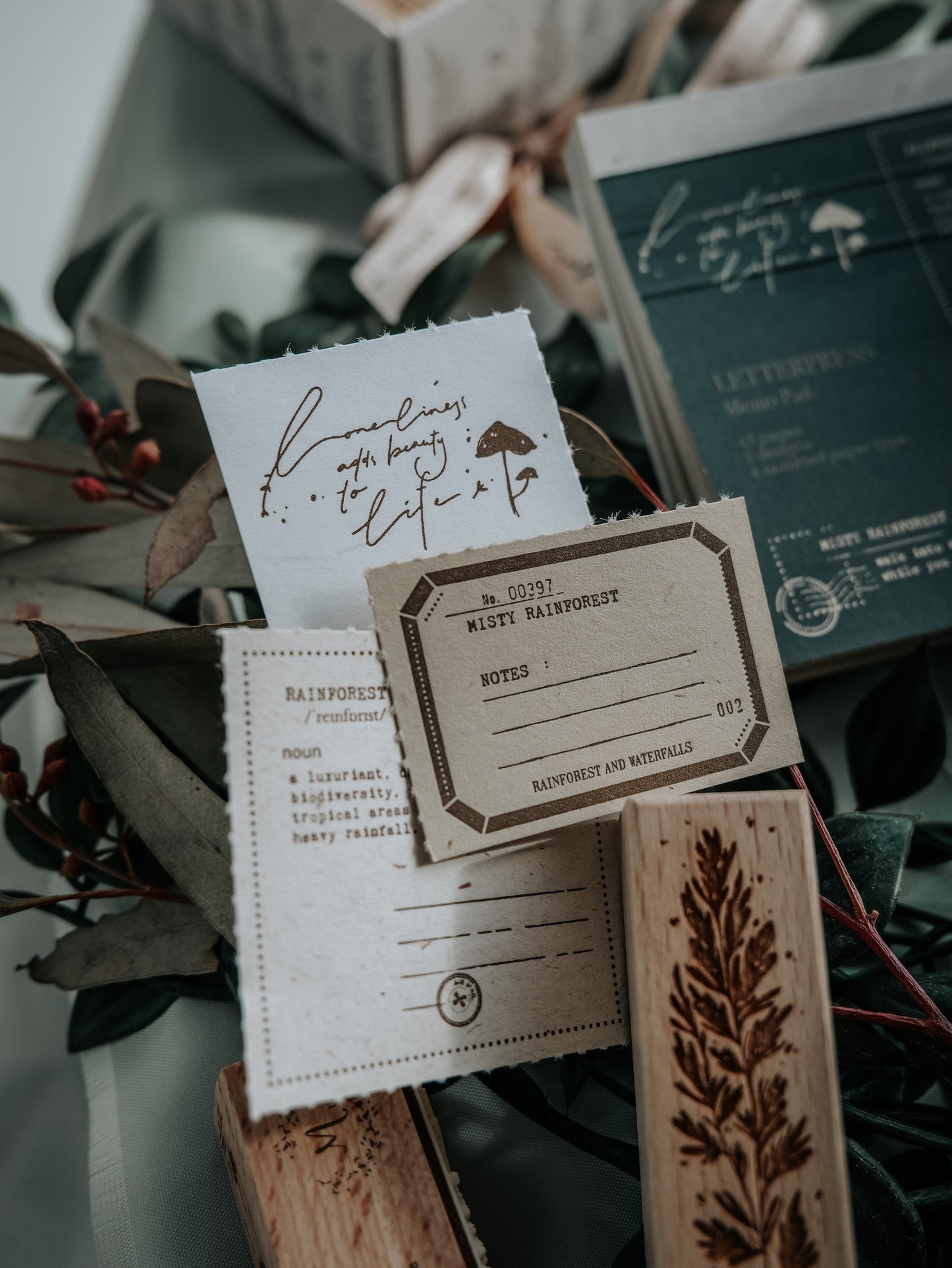 Stamp Set | Misty Rainforest (4 pieces + memopad)