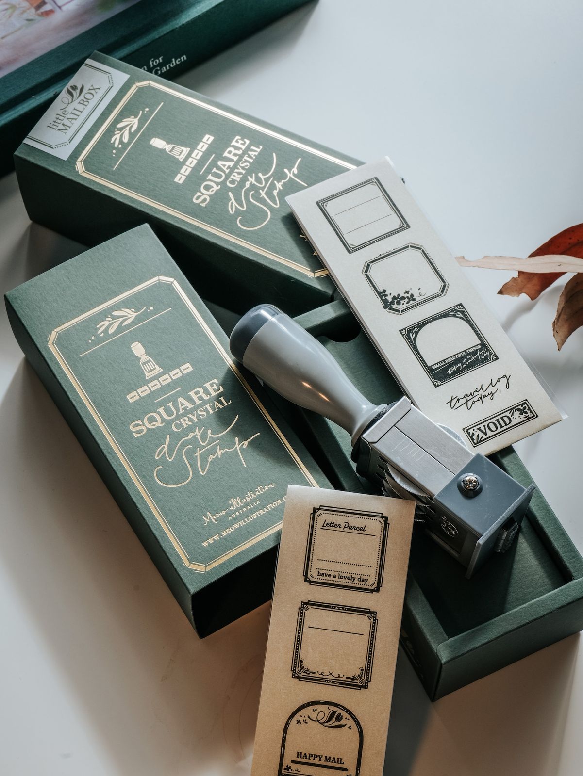 Date Stamp Set | Little Mailbox square clear date stamp set