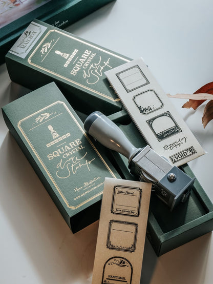 Date Stamp Set | Little Mailbox square clear date stamp set