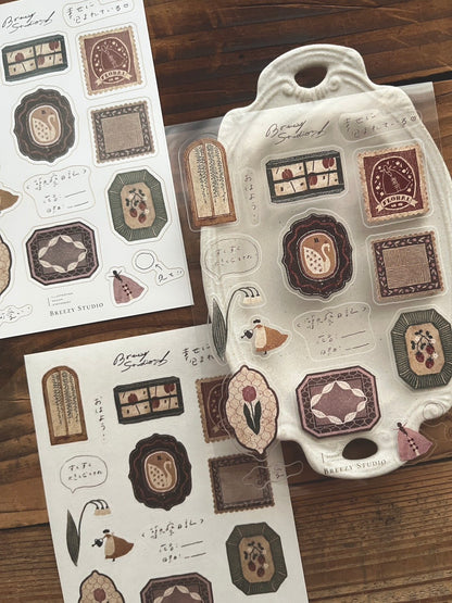 Sticker Set | Flower window (3 different materials)