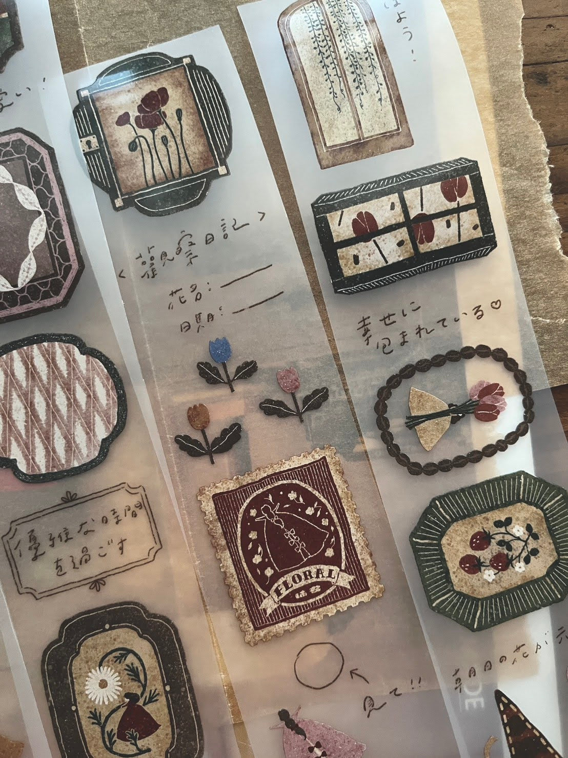 Matte PET Tape | Flower window (5cm)