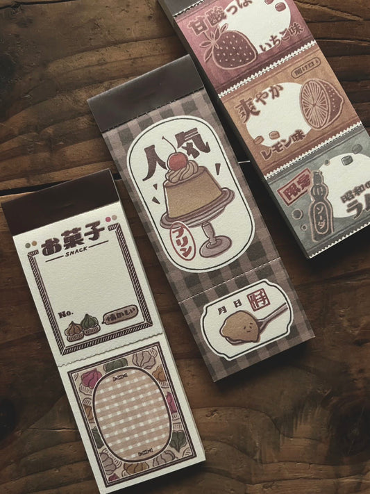 Memo | Letter Paper Pad (Snack, Pudding, Fruit candy)