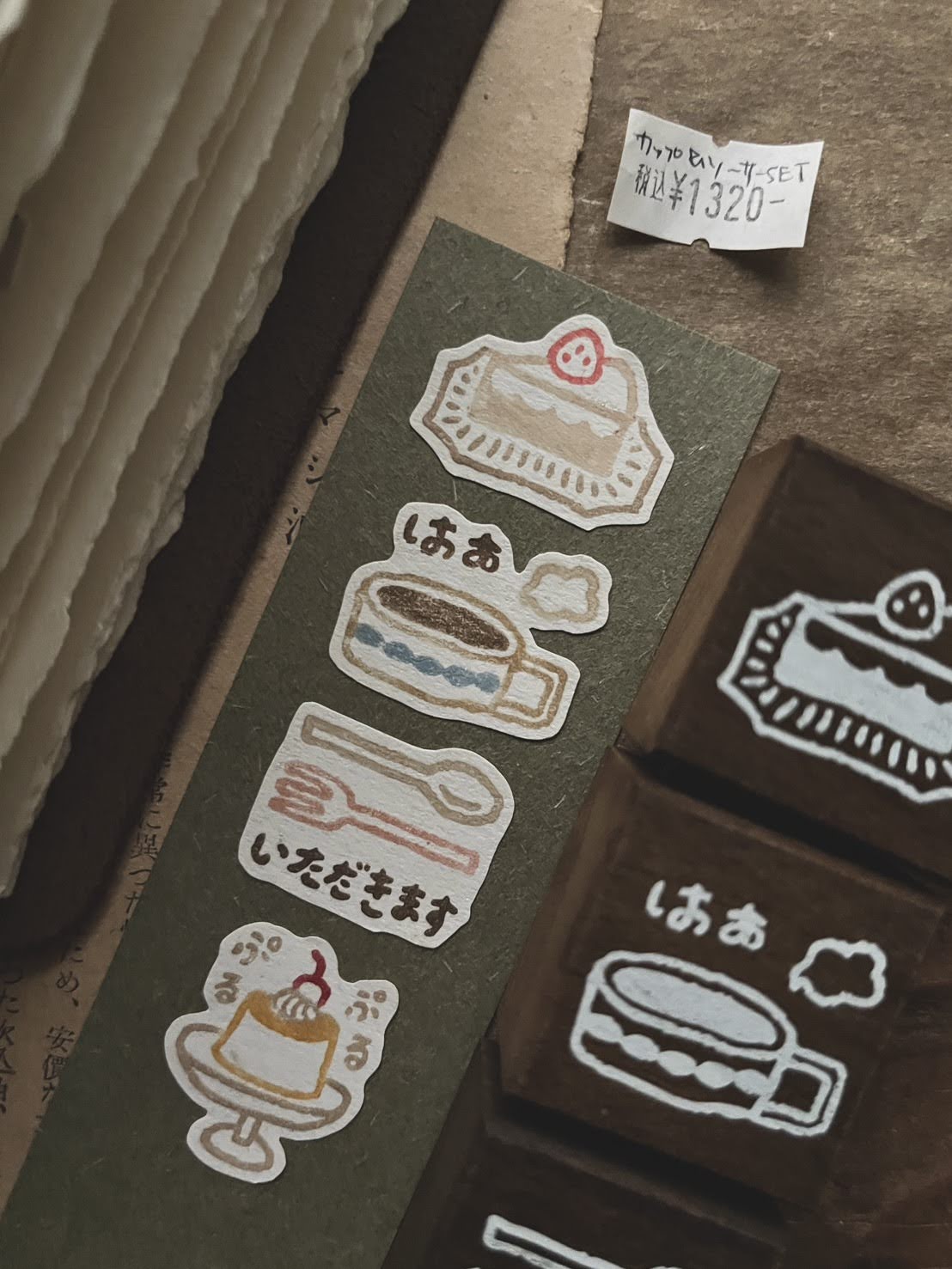 Stamps | Let's eat, Tea cup, Pudding, Cake