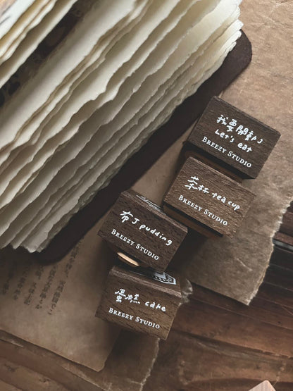 Stamps | Let's eat, Tea cup, Pudding, Cake