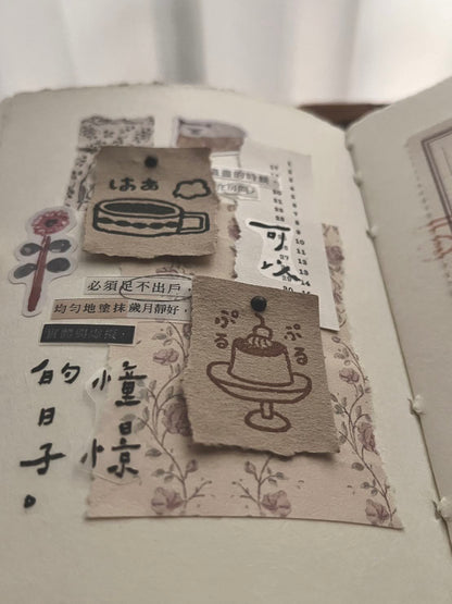 Stamps | Let's eat, Tea cup, Pudding, Cake