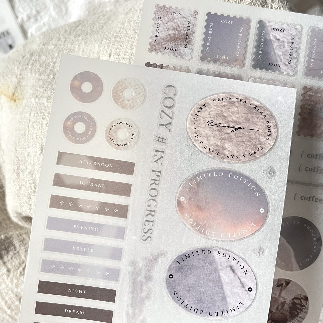 Print-on Sticker | COZY # in progress (Vol.1 & Vol.2)