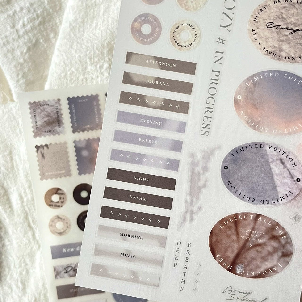 Print-on Sticker | COZY # in progress (Vol.1 & Vol.2)