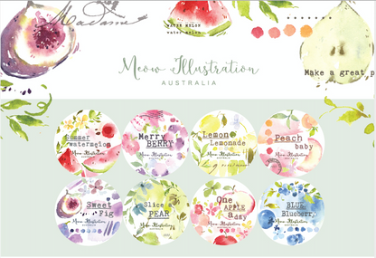 Washi Tape | Home made fruit salad (1.5cm) (with variants)
