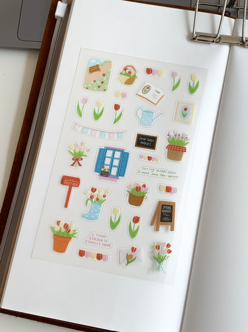 Stickers | Daily Sticker - Spring Tulip (PET)