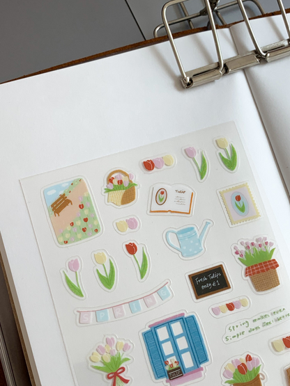 Stickers | Daily Sticker - Spring Tulip (PET)