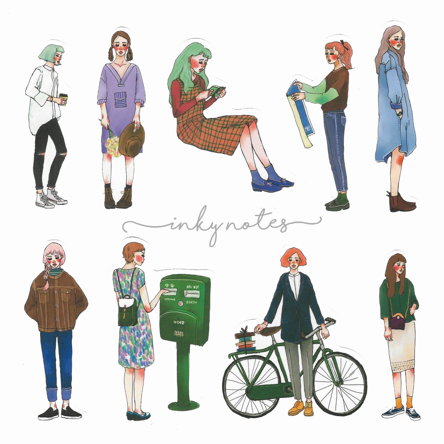 Stickers in Tin Box | Stationery girl