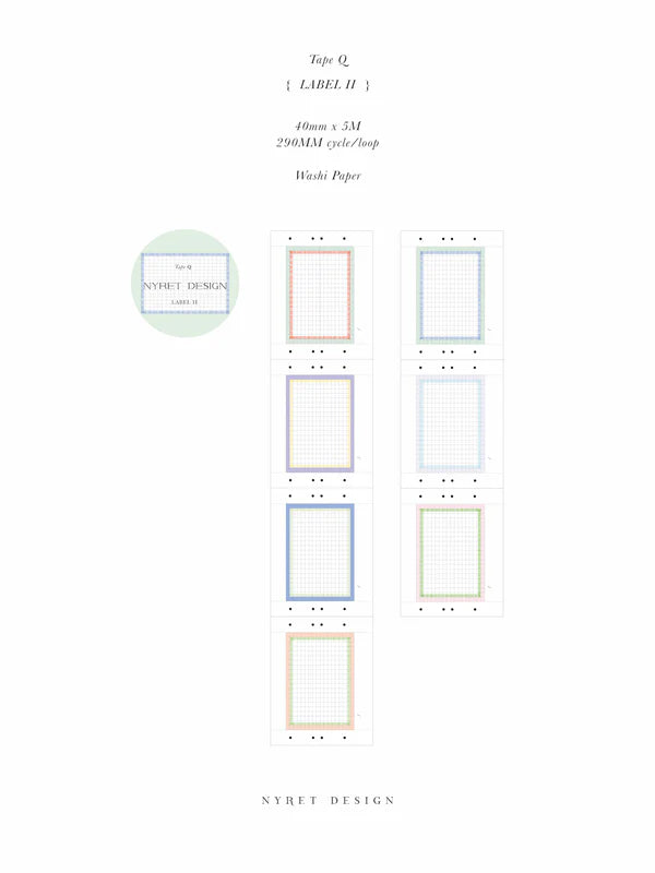 Washi Tape | Tape Q - Label II
