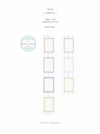 Washi Tape | Tape Q - Label II