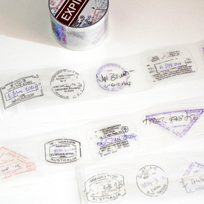 Kiss-cut PET Tape | Expired Visa Stamp (3cm)