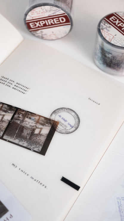 Kiss-cut PET Tape | Expired Visa Stamp (3cm)