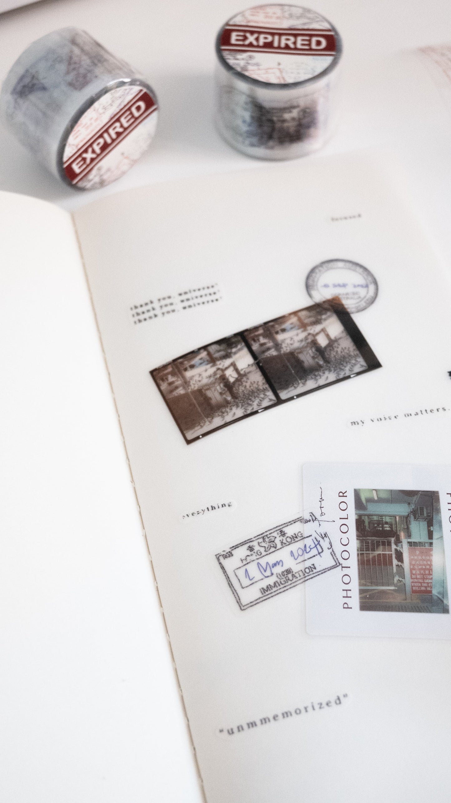 Kiss-cut PET Tape | Expired Visa Stamp (3cm)
