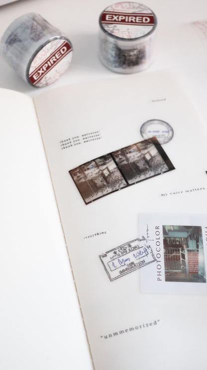Kiss-cut PET Tape | Expired Visa Stamp (3cm)