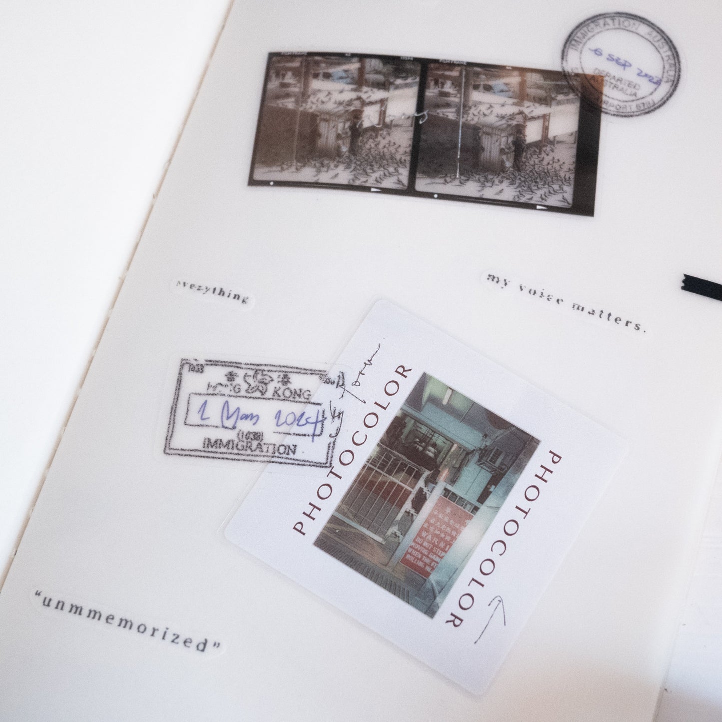 Kiss-cut PET Tape | Expired Visa Stamp (3cm)
