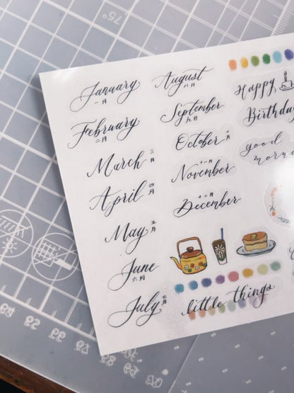 Transfer Stickers | For calendar