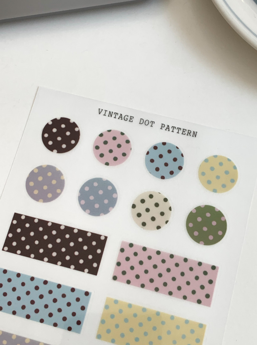 Transfer Stickers | Vintage Dot Pattern