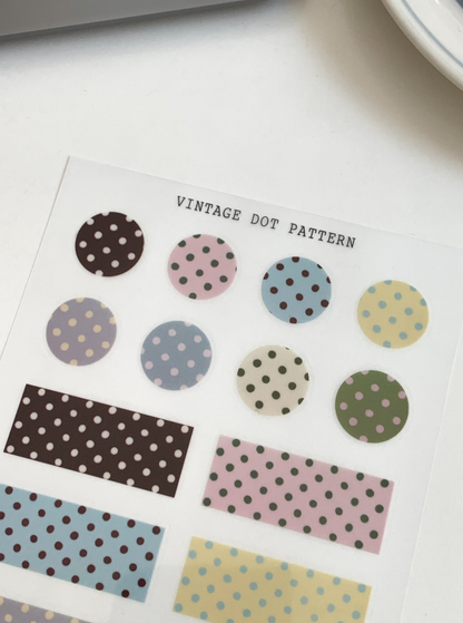 Transfer Stickers | Vintage Dot Pattern