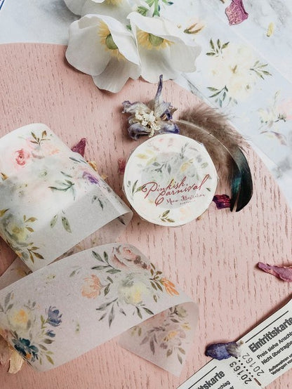 Matte PET Tape | Pinkish Carnival (4cm)