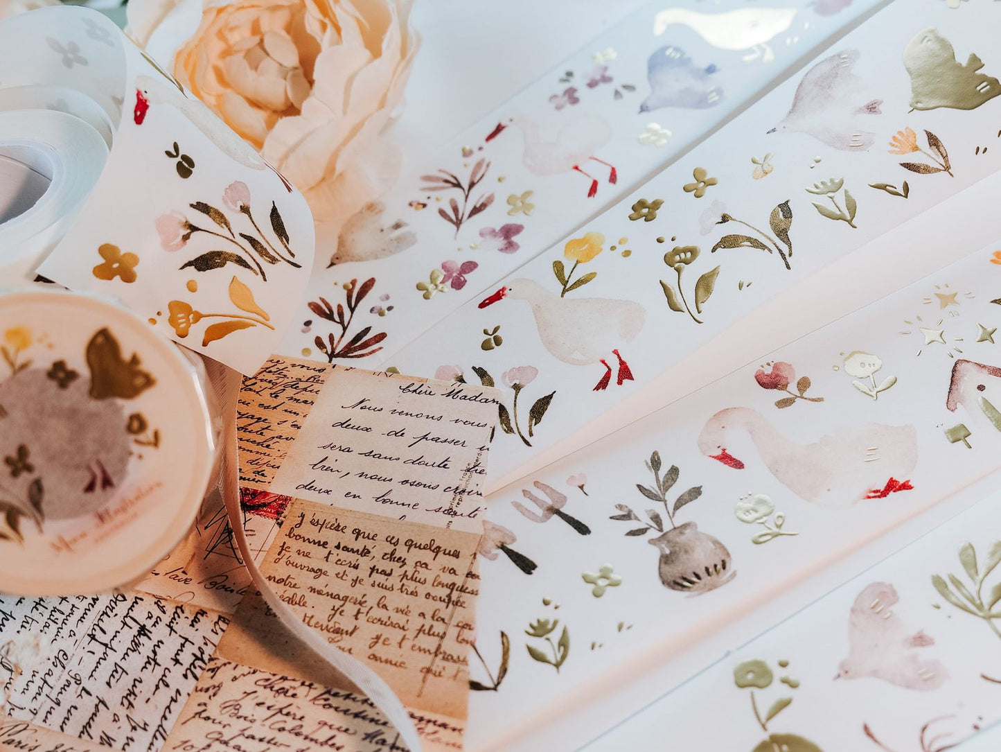 Washi Tape | Woodland Story (5cm) (with Matte Gold Foil)