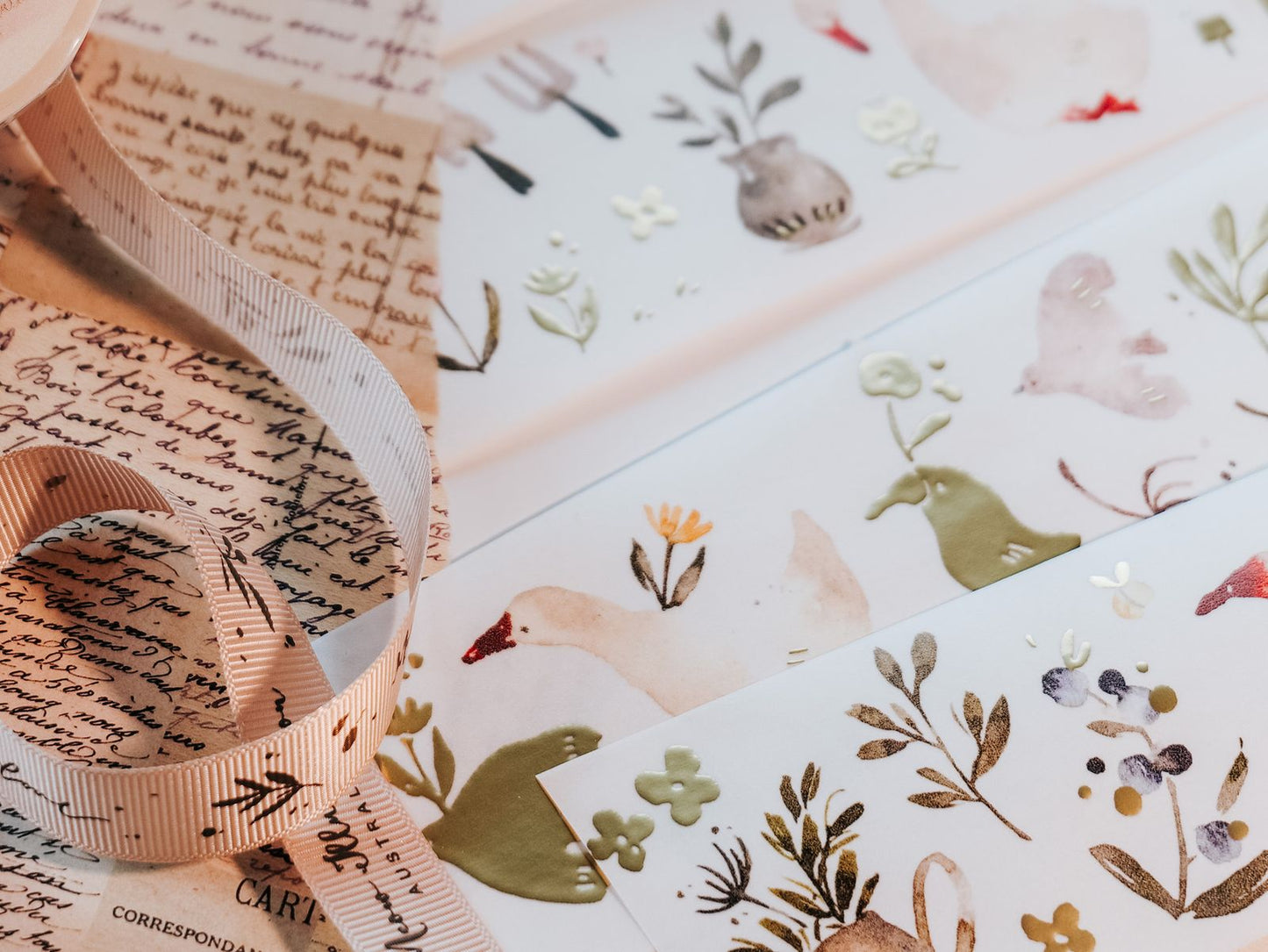 Washi Tape | Woodland Story (5cm) (with Matte Gold Foil)