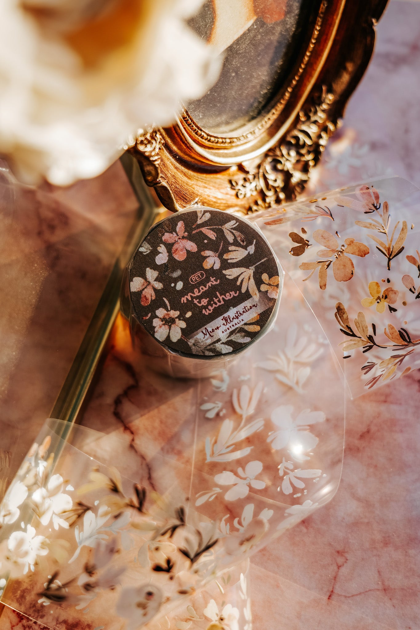 Glossy PET Tape | Meant to wither (5cm) (with Rose Gold foil)