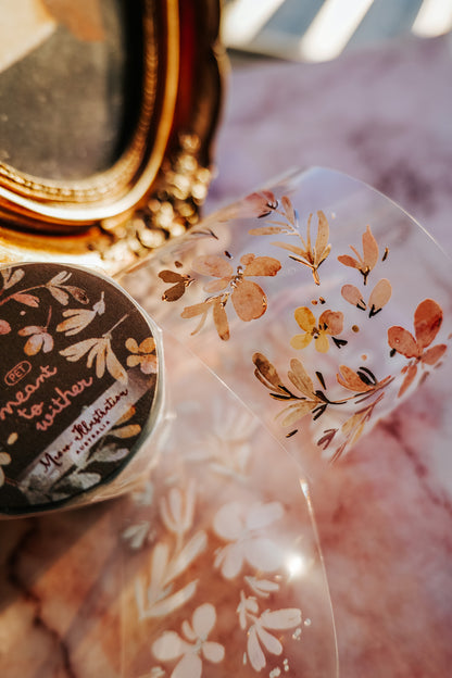 Glossy PET Tape | Meant to wither (5cm) (with Rose Gold foil)
