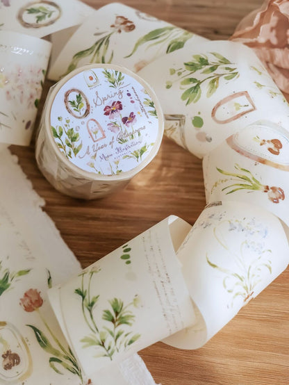Washi Tape | A Year of Blossom Spring (5cm) (with Silver Foil)