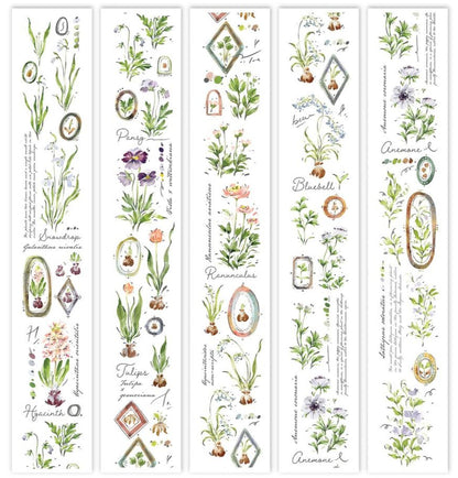 Washi Tape | A Year of Blossom Spring (5cm) (with Silver Foil)