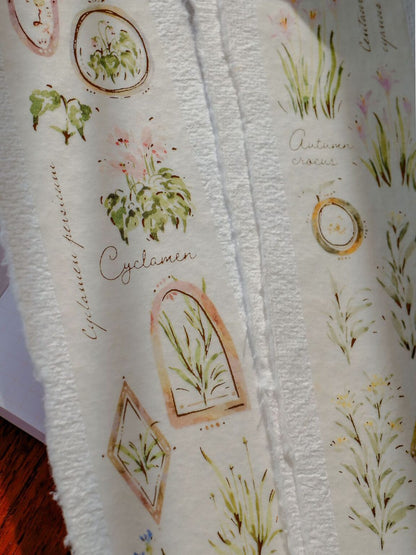 Washi Tape | A Year of Blossom Autumn (5cm) (with Bronze Gold Foil)