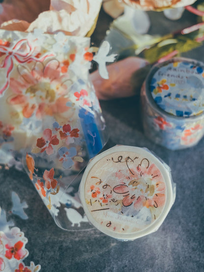 Washi Tape | Flower Girls (5cm) (with Rose Gold Foil)