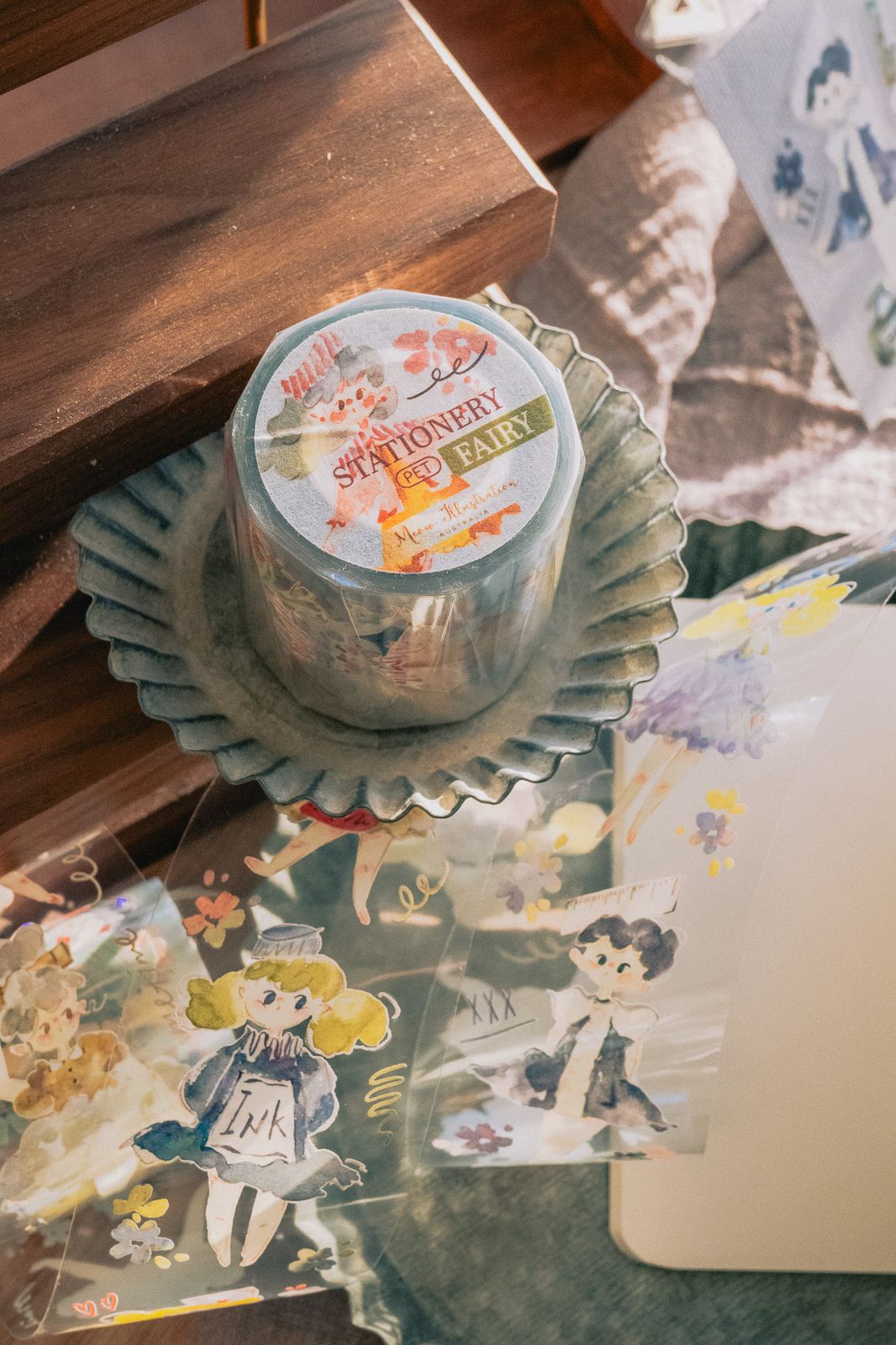 (Incoming Stock) Glossy PET Tape | Stationery Fairy (5cm) (with Iridescent Foil)