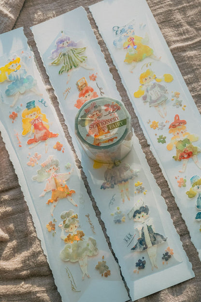 Glossy PET Tape | Stationery Fairy (5cm) (with Iridescent Foil)