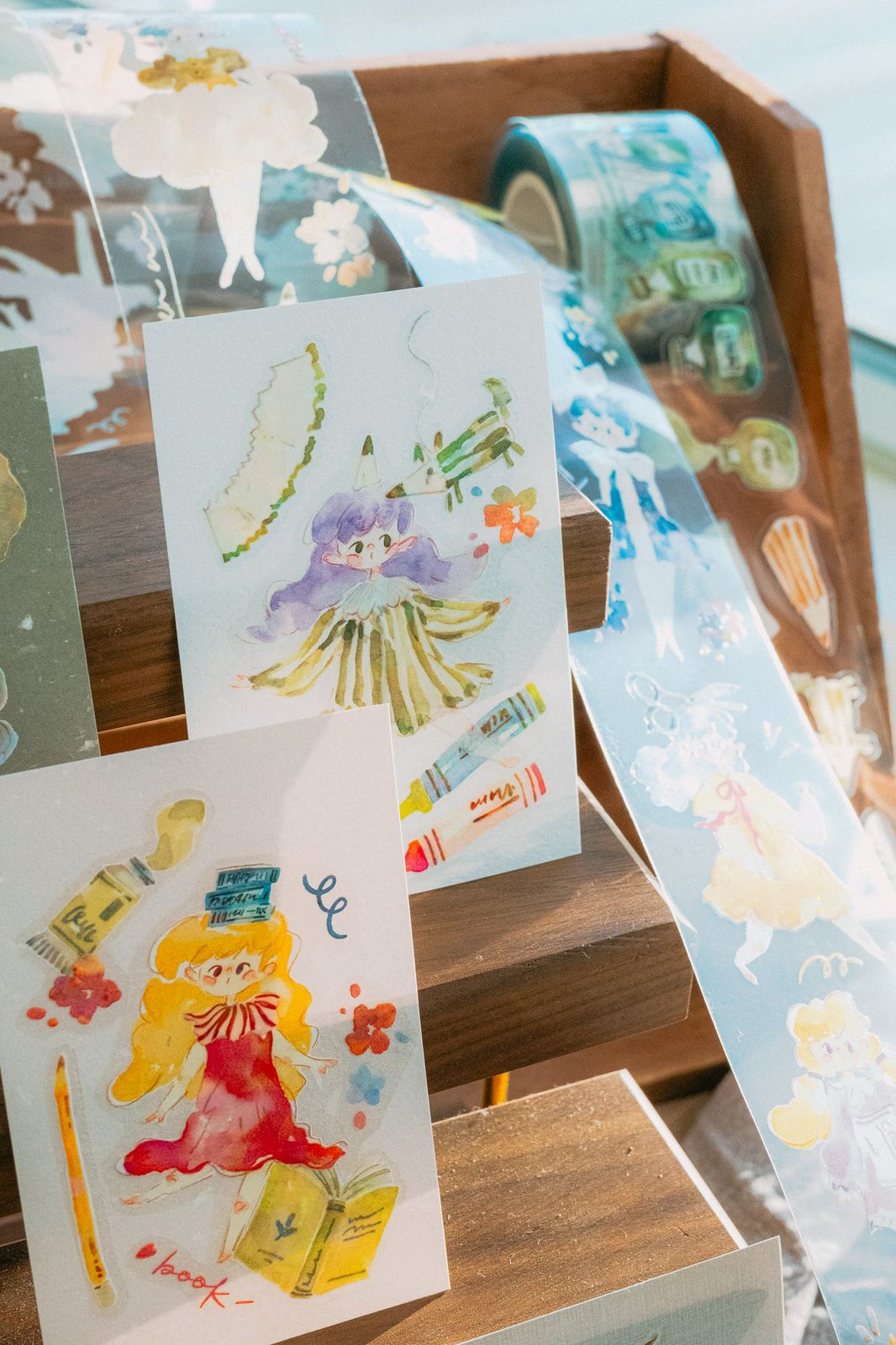 (Incoming Stock) Glossy PET Tape | Stationery Fairy (5cm) (with Iridescent Foil)