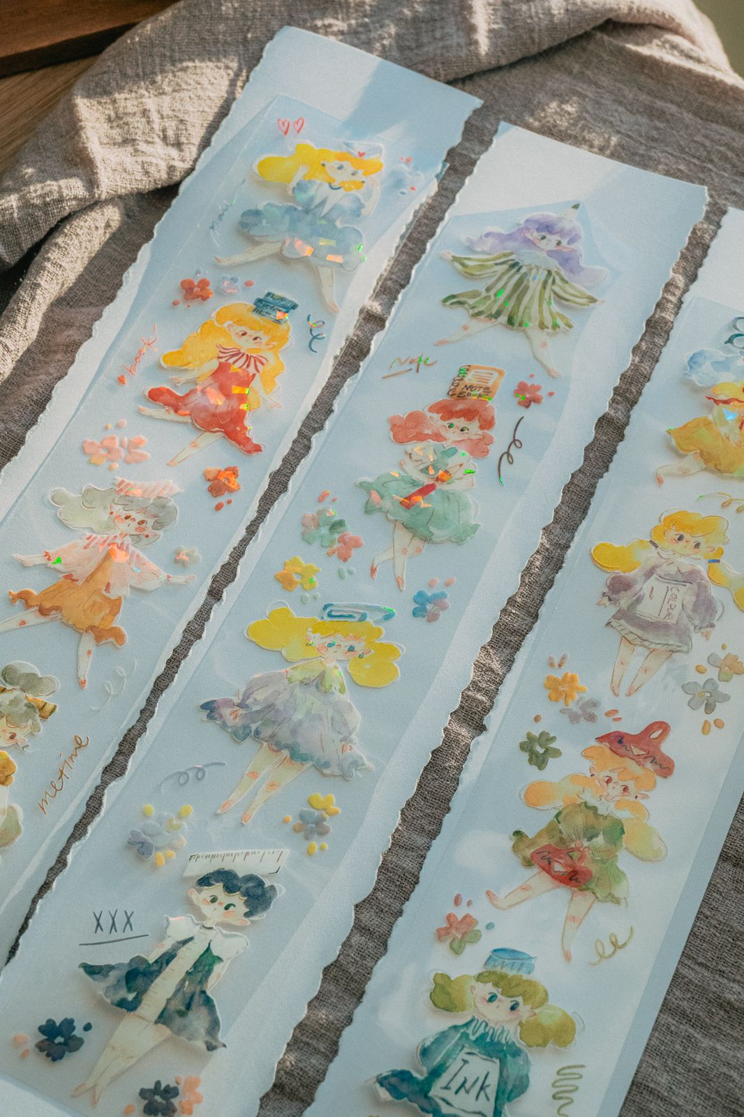 (Incoming Stock) Glossy PET Tape | Stationery Fairy (5cm) (with Iridescent Foil)