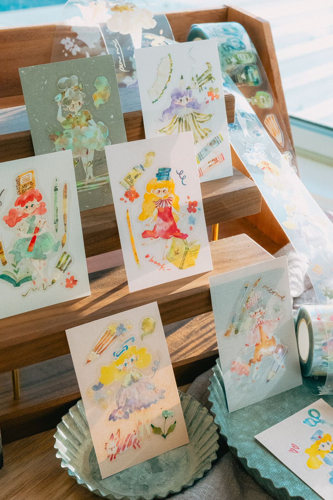 (Incoming Stock) Glossy PET Tape | Stationery Fairy (5cm) (with Iridescent Foil)