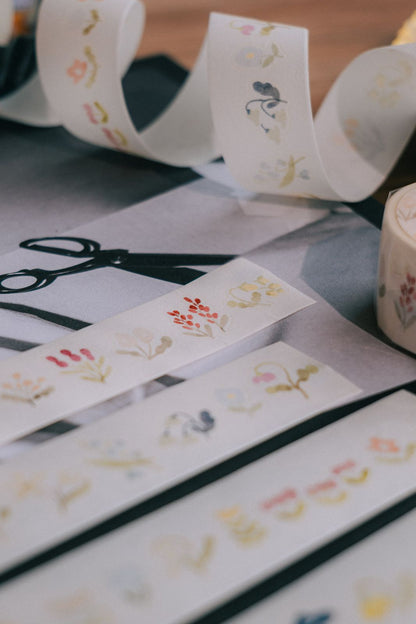 Kiss-cut Washi Tape | Little Corner Blooms (2.5cm)