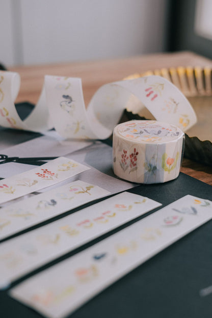 Kiss-cut Washi Tape | Little Corner Blooms (2.5cm)